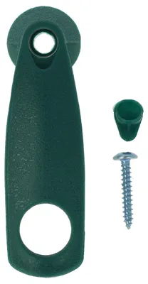 Produktbild von vhbw Kabelhalter kompatibel mit Vorwerk Kobold 131, 130 Staubsauger - Kabelhalterung mit Schraube & Schrauben-Abdeckung dunkelgrün