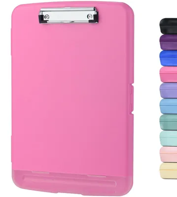 Image de Omgoods - Classeur A4 avec compartiment de rangement, couleur rose
