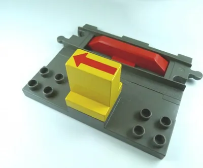 Produktbild von 1 x Eisenbahn Start Stop Schienen Code Schiene Stein Richtungswechsler Lego Duplo B73
