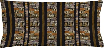 Produktbild von ABAKUHAUS Sambia Kissenbezug, Authentische böhmische afrikanische Kultur gestreifte Grunge Fashion Kultur Artsy Pattern, 90 x 40 cm, Mehrfarbig