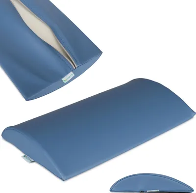 Produktbild von Habys Lenden-Halbrolle, Lagerungsrolle, Nackenkissen, Nackenrolle | für Massage und Therapie, Kniehalbrolle, 40x25x5cm | Hart Blau
