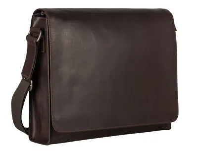 Produktbild von LEONHARD HEYDEN Leder Schultertasche mit Laptopfach Dakota Messenger Bag Brown dunkelbraun