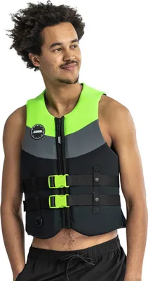 A man wearing a life vest.