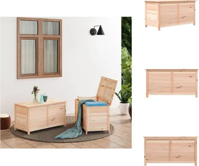 Obrázek produktu pro vidaXL Venkovní box na polštáře 100x50x56 cm z masivního jedlového dřeva - Zahradní truhlíky