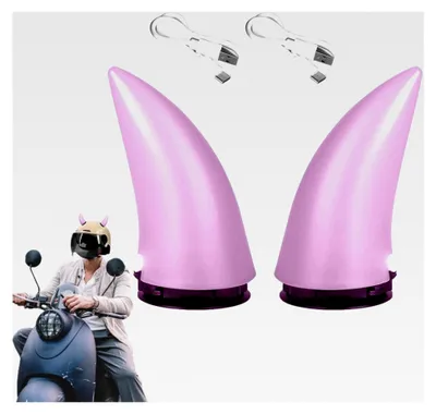 Produktbild von Helme Ohren | Kleine Teufelshörner für Helme wasserdicht | Leuchtende Teufelshörner, Motorradhelm-Dekorationen für Damen, Herren, Mädchen, Jungen