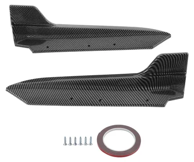 Productafbeelding van 1 paar achterbumperspoilers, stootvaste autospoilerlip voor de BMW 3-serie E90 (standaardmodel) van 2005-2012, met carbonlook