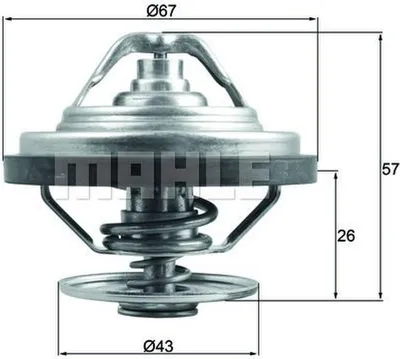 Obrázok produktu pre Termostat, chladiaca kvapalina MAHLE TX 158 87