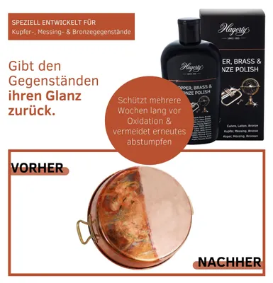 Produktbild von Kupfer Messing Bronze Politur 250ml - Hagerty Reinigungsmittel für Vasen