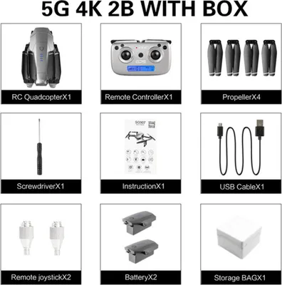 Produktbild von SG907 GPS Drohne mit 4K 1080P HD Dual Kamera 5G Wifi RC Quadcopter Optische Flusspositionierung Faltbar Mini VS E520S E58 Schaumbox mit zwei Batterien