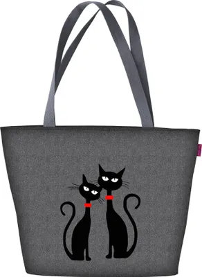 Zdjęcie produktu dla Bertoni | Tasche HOLI - Black cats |Handtasche| 33x45 cm