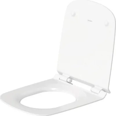 Image de Siège de WC DuraStyle de Duravit avec charnières en acier inoxydable, avec SoftClose, blanc, 1 pièce.