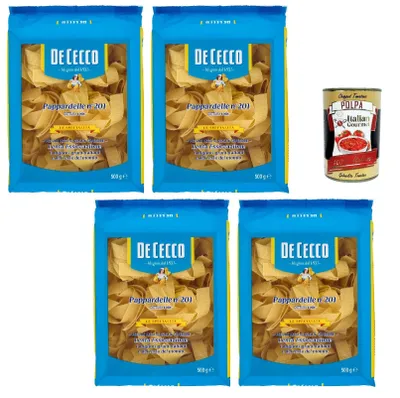 Produktbild von De Cecco Italian Gourmet 4x Italian Gourmet Pappardelle n°201 Pasta di semola 4 x
