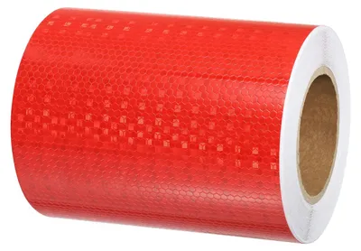 Reflektierband 20 cm x 25 m, wasserdicht, selbstklebend, rot