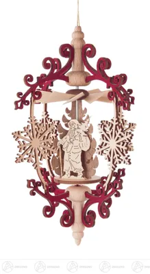 Produktbild von Baumschmuck Wärmespiel "Rollspan" Kristall/Weihnachtsmann, zum Hängen Breite x Höhe x Tiefe 11 cmx15 cmx11 cm NEU