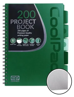 Produktbild von CoolPack 94047CP, Einfarbig, Grün, A4, 200 Blätter, 80 g/m², Kariertes Papier