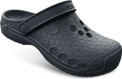 Produktbild von TAMS® Unisex Gartenclogs mit Schnalle"Hex Clap" aus weichem EVA Schwarz 47