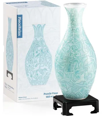 Immagine prodotto di Puzzle 3D "Blumenvase Winter Grace", 160 pezzi, kit creativo fai-da-te, dimensioni 11x11x24 cm
