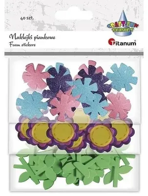 Produktbild von Naklejki piankowe kwiaty mix 40szt