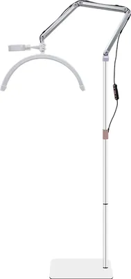 Produktbild von LED Halbmond Beauty Light Farbtemperatur 3000K-6000K Schwenkbar stabile Stand & Telefonhalterung weiß