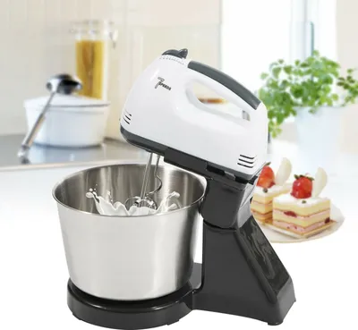 Produktbild von Rührmaschine Set Elektrisch 7-Gänge Stabmixer Küchenmaschine Standmixer Rührgeräte mit 1,7L Edelstahlschüssel