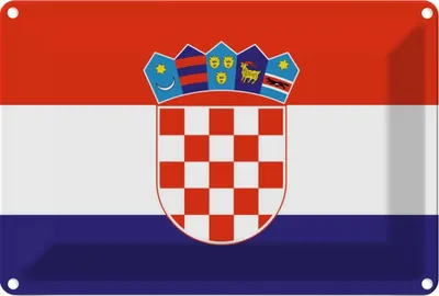 Produktbild von vianmo Blechschild 20x30 cm Kroatiens Croatia Flagge Fahne Wappen