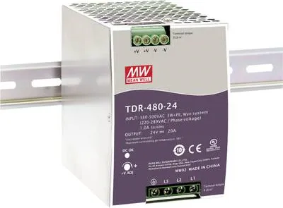 Obrázok produktu pre MEAN WELL TDR-480-24 Napájacia jednotka a menič napätia (TDR-480-24)