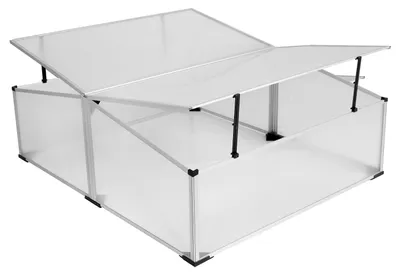 Produktbild von Frühbeet mit und ohne Doppeldach Gewächshaus Treibhaus Aluminium