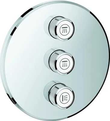 Zdjęcie produktu dla GROHE 29122000, Wanna/prysznic, Zawory obrotowe, Metal, Chrom