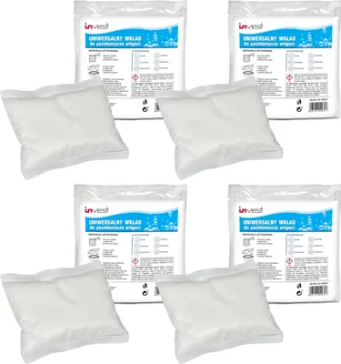 Image de Invest 4x granulés de recharge pour déshumidificateur, 4x 250g sachets de recharge pour déshumidificateur d'ambiance