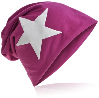 Produktbild von Beanie Muetze Weiss Stern Orchidee