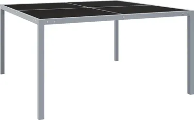Zdjęcie produktu dla Stół ogrodowy Living Store 130x130x72 cm szary stal i szkło
