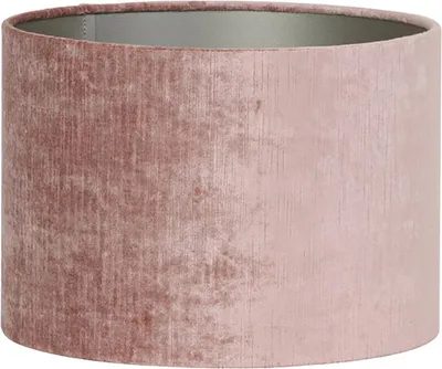 Produktbild von Lampenschirm Zylinder in Velours Alt Rose für Tischleuchte Wandleuchte 30-30-21