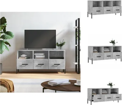 Produktbild von vidaXL TV-Schrank Betongrau 102x36x50 cm Holzwerkstoff -  TV-Möbel
