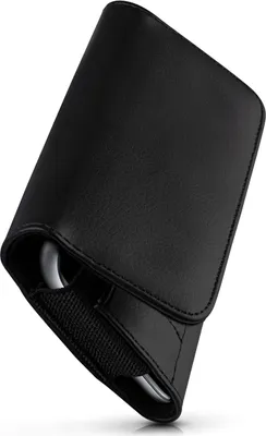 Produktbild von moex® Handy Quertasche kompatibel mit Gigaset GS185 - Hülle mit Gürtelclip, Schwarz