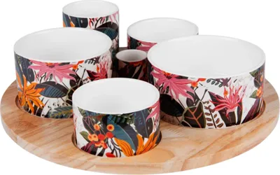 Image de Service apéritif en porcelaine - Taiana