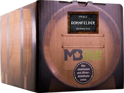 Produktbild von Bag in Box Wein Dornfelder Rotwein halbtrocken 5 L Weinhaus Müller Bornheim