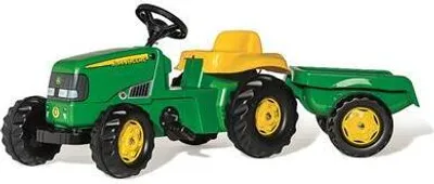 Obrázek produktu pro RollyToys Šlapací traktor John Deere s přívěsem, děti 2,5-5 let, zadní závěs