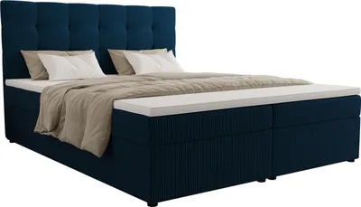 Obrázek produktu pro Manželská postel 180x200 s úložným prostorem DELILAH 2 - modrá