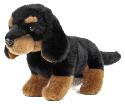 Produktbild von Kuscheltier Hund Dackel 23 cm stehend schwarz/braun