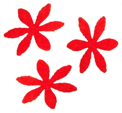 Filz Dekoblüten rot
