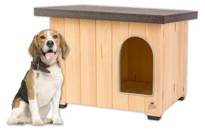 Immagine prodotto di Cuccia per cani Ferplast in legno, adatta per l'esterno – Cuccia isolata per tutte le stagioni, modello Wett