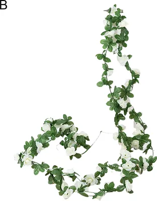 Produktbild von 1 Streifen gefälschte Blume Rattan Flexible romantische farbige Hochzeit Künstliche Blüte Blumen Girlande Party Dekor-B