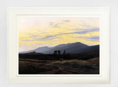 Produktbild von Caspar David Friedrich Gerahmtes Bild Mit Edlem Passepartout | Wand-Bilder | Im Bilderrahmen - Klosterruine Eldena Im Riesengebirge, 1830-1834 (30 x 40 cm)