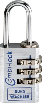 Produktbild von Burg-Wächter Zahlenschloss verstellbar Combi Lock 90 Chromo Bügelhöhe 27mm Bügelstärke 5mm Chrom - 90 30 CHROMO SB