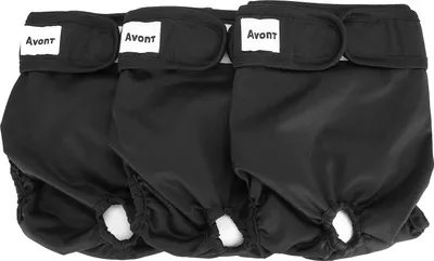 Produktbild von 3 Stück wiederverwendbare Hundewindeln, sehr saugfähig, waschbar und umweltfreundlich, Damenbinde für weibliche Haustiere, schwarz