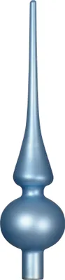 Produktbild von Christbaumspitze Glas 26cm - Eisblau matt