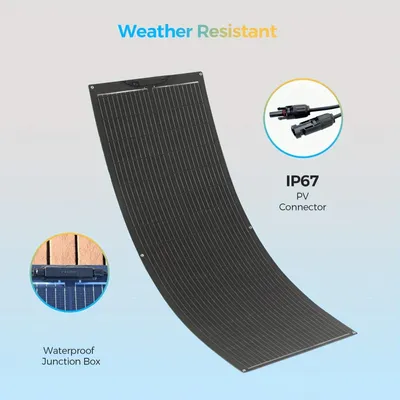 Productafbeelding van Zonnepaneel - Zonnepanelen Set - Flexibel Paneel - Draagbaar Solar - Camping Zonne-energie