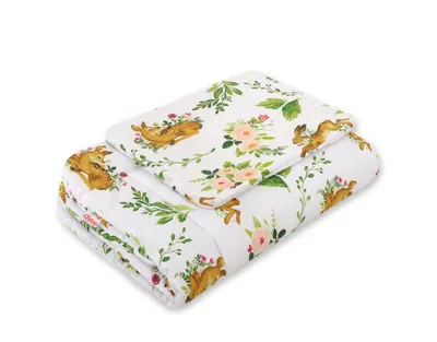 Image de Ensemble complet de lit pour bébé avec rembourrage 2 pièces 75x100cm NEWBORN - dans la forêt