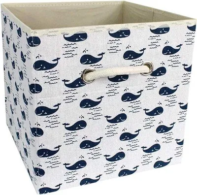 Produktbild von Kinderopbergbox, opvouwbare Organiserbox, Katoenbox mit Deckel, Kinderkleidungsbox, Vouwbox, Opbergschrank für Kleidung