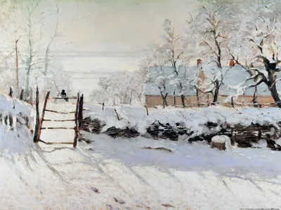 Immagine prodotto di Riproduzione artistica di Claude Monet - La gazza, 1868-69 (60 x 80 cm)